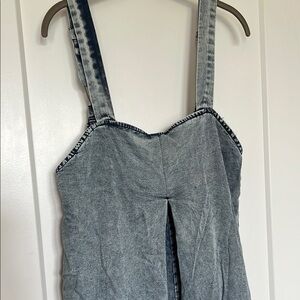 Oli & Hali Blue Washed Tencel Wide Leg Jumpsuit XL